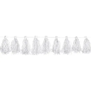 Girlanda - bílé střapce