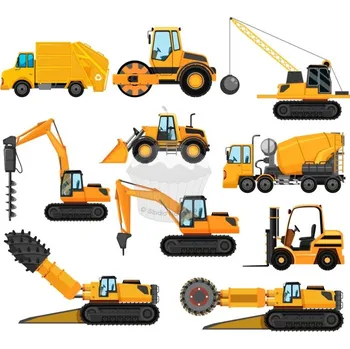 Jedlá dekorace na dort Caketools Jedlý papír "pracovní auta 3" - A4