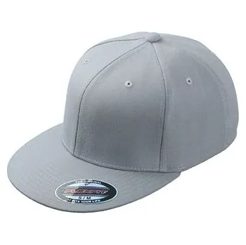 Kšiltovka Myrtle Beach Kšiltovka Flexfit Flatpeak s rovným kšiltem Barva: Šedá světlá, Velikost čepic: S/M