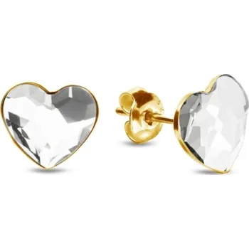 Náušnice Náušnice čiré se Swarovski Elements Heart KG2808C Krystal
