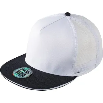 Kšiltovka Myrtle Beach Kšiltovka Pro Cap Mesh 5 Panel s rovným kšiltem Barva: Bílá - Černá