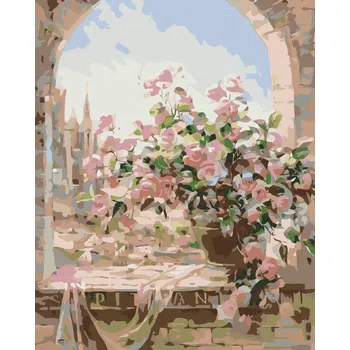 Zuty Květiny v okně 40 x 50 cm s rámem