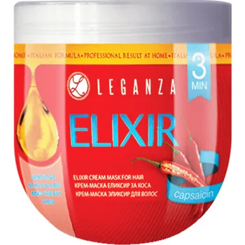 Vlasová regenerace Leganza Elixir Krémová maska na vlasy s čili papriky Capsaicin 1000 ml