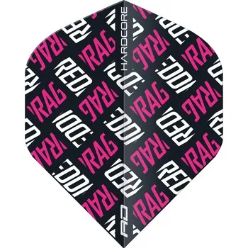 Příslušenství pro šipky Letky Red Dragon HARDCORE XT Pink and White Red Dragon Logo