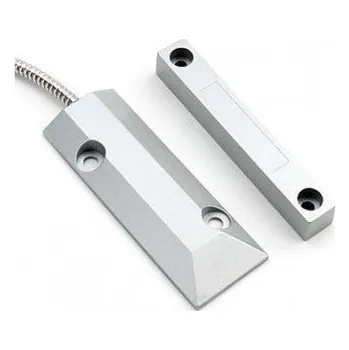 Bezpečnostní detektor AM 1055 Magnetický vratový kontakt kovový (S chráničkou vývodu)