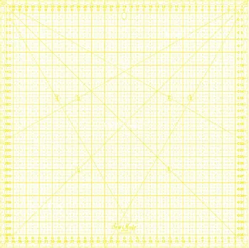 Řezací pravítko Texi Rastrové pravítko 38x38cm M3838-YW žluté