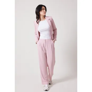 Dámské kalhoty Kalhoty elegantní Escandelle Paris 3204 barva: růžová, velikost: M