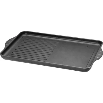 Pánev Profesionální titanová grilovací deska 43x28 SKK Titanium Durit 28 cm Indukce půlená