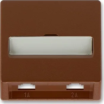 Elektroinstalační materiál 5013C-A00215 H3 Kryt zásuvky telefonní dvojnásobné (pro přístroj 5013U), hnědá, ABB Classic