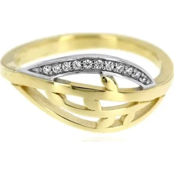 Prsten Zlatnictví U Kostela Zlatý dámský prsten s bílými kamínky 267 58 3319-20975729