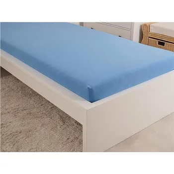 Prostěradlo B.E.S. PETROVICE Prostěradlo Jersey česaná bavlna MAKO 90 × 200 cm, nebesky modré