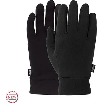 Cyklistické rukavice Rukavice POW MICROFLEECE LINER Black velikost S