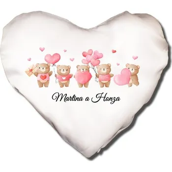 Pánské tričko Polštář SRDCE s potiskem Medvídci