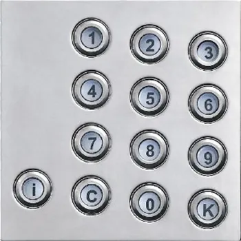 4FN 230 91.5/P Modul číselnice 2-BUS KARAT s podsvitem bez zámku, nerez INOX, Tesla Stropkov