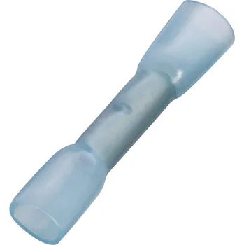 Kabelové oko 363502/10 Spojka lisovací Cu s teplem smrštitelnou izolací 1,5 - 2,5 mm2, modrá, SmallPack, Haupa