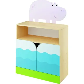 Dětská skříň Skříň policová (hroch, SAFARI)