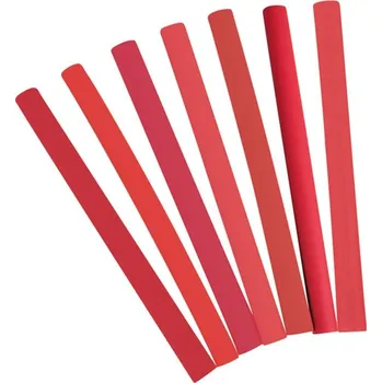 elektrický kabel 267368 Bužírka teplem smršťovací 2:1, červená, 26 - 12,5 mm, 1,2 m, Haupa