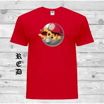 Dívčí tričko detske-levne-bavlnene-tricko-potisk-Pikachu-Star-Wars Barva: Red - červená, velikost: 152