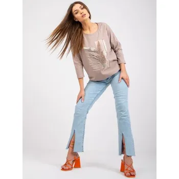 Dámská halenka Dámská halenka s aplikací SARA tmavě béžová