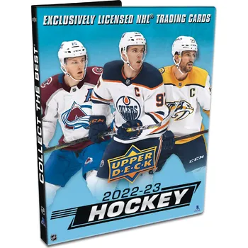 Sběratelská karetní hra Upper Deck Starter Kit Full album na hokejové karty 2022-23 + set karet a fólií