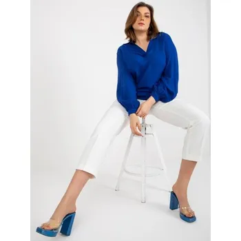 Dámská halenka Dámská halenka s límečkem plus size MYRIAM tmavě modrá