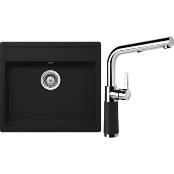 Granitový dřez Set Schock S21-9 (dřez Nemo N-100 Onyx + baterie SC-540.120 Onyx)