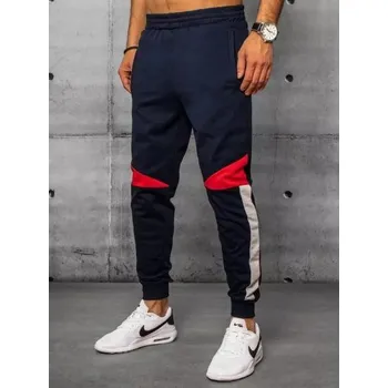 Pánské tepláky bez potisku granátové KNOW