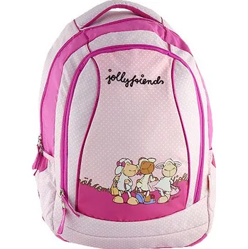 Batoh Nici růžový, tři ovečky