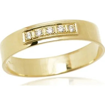 Prsten Dámský zlatý prsten s diamanty BP0072F + DÁREK ZDARMA