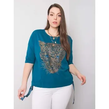 Dámská halenka Dámská halenka plus size DARREN mořsky modrá