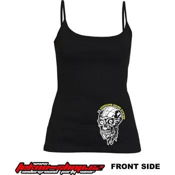 TEKNOSHOP System Skull tekno tílko s potiskem dámské L červené