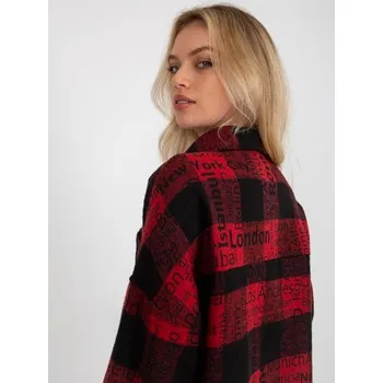 Dámská košile Dámská košile s nápisy kostkovaná AVIANA černo-červená