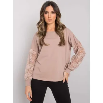 Dámská halenka s krajkou Shantelle RUE PARIS tmavě béžová