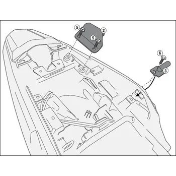 Zavazadlo na motocykl 1121KIT sada pro montáž PL/PLX 1121 bez 1121 FZ pro Honda CB 500 X (13-23) NX 500 (24)