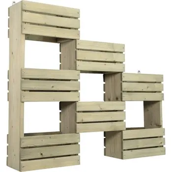 Květináč Květináč nástěnný dřevěný REBECA 83 x 75 x 15 cm