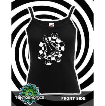 TEKNOSHOP Virus Sound System Nasa tílko s potiskem dámské M černé