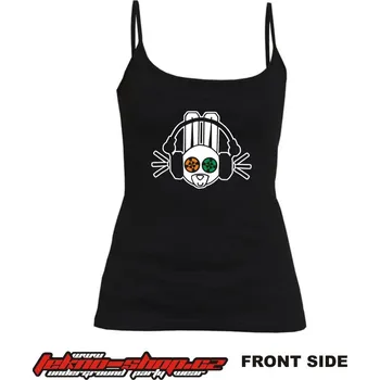 TEKNOSHOP Rabbit Slims tekno tílko s potiskem dámské XL černé