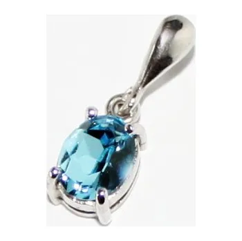 Přívěsek Stříbrný přívěsek Swarovski akvamarine - P1245 (Stříbrný přívěsek Swarovski)