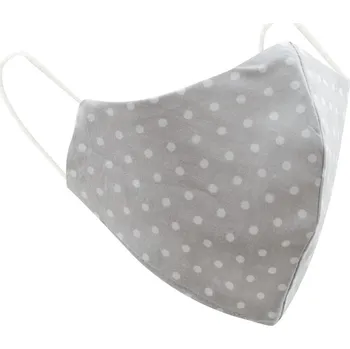 rouška Ochranná bavlněná rouška Belisima šedá malý puntík, vel. Univerzální