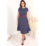 Glara Dámské společenské šaty s puntíky 813581