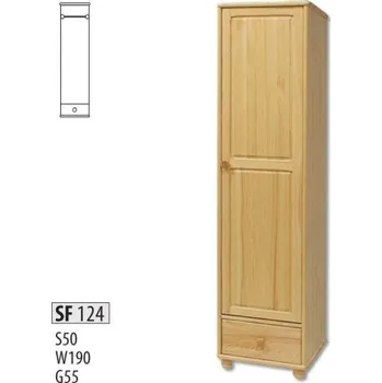 Šatní skříň ImportWorld Šatní skříň REX masiv v190 x š47 x h57 cm (Barva dřeva: Šedá)