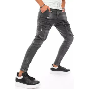 Pánské jogger kalhoty tmavě šedé FREE