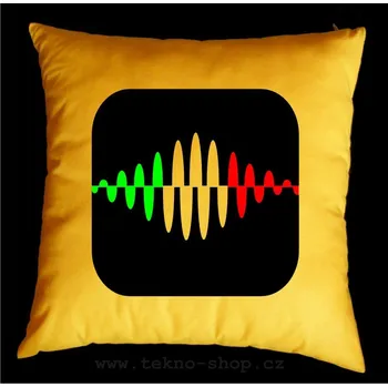 Dekorativní polštářek TEKNOSHOP RASTA VIBRATION dnb polštářek s potiskem zelený