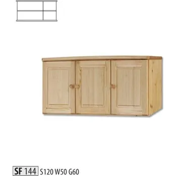 Šatní skříň ImportWorld Nástavba na šatní skříň Flavia masiv v50 x š120 x h60 cm (Barva dřeva: Ořech)