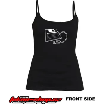 TEKNOSHOP USB Diskette tekno tílko s potiskem dámské M červené