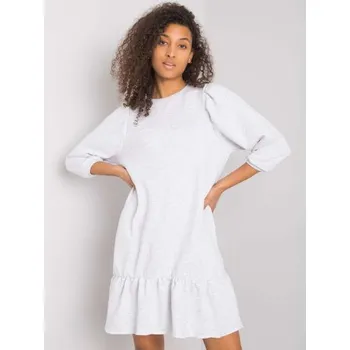 Dámské šaty Dámské šaty melanžové Adoria RUE PARIS Světle šedé