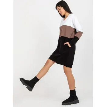 Dámské šaty Dámské šaty s kapsami RUE PARIS černobílé