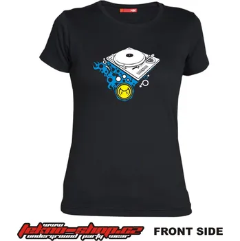 Dámské tričko TEKNOSHOP Gramec tekno tričko s potiskem dámské L černé