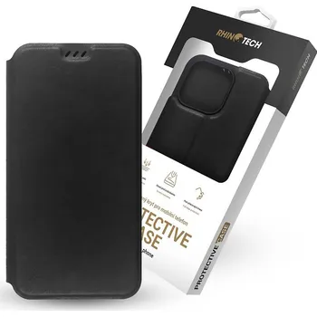 Pouzdro na mobilní telefon Pouzdro RHINOTECH Flip Eco pro Apple iPhone 14 Pro Max - umělá kůže - černé