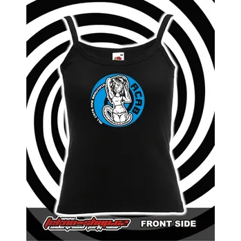 TEKNOSHOP A.C.A.B. Blue tekno tílko s potiskem dámské L černé